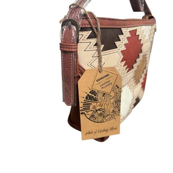 NWT! Catchfly Studio Aztec‎ Crossbody Bucket Bag Southwestern Style Purse - Picture 5 of 9
